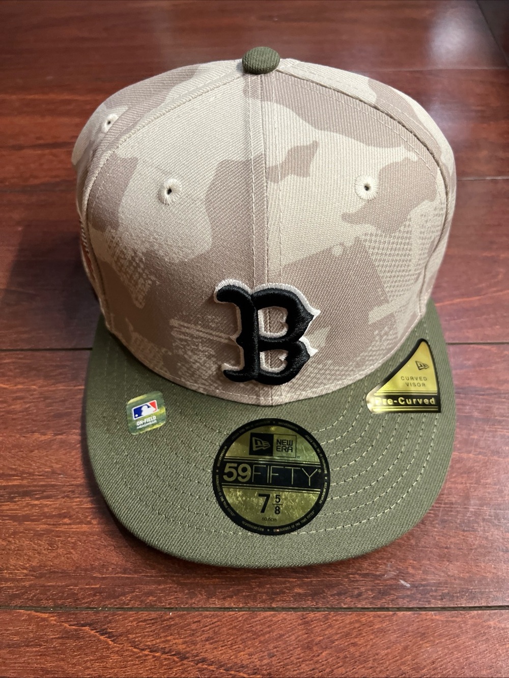 7 5/8 Boston Red Sox 2025 Armed Forces Day New Era 59Fifty Fitted Hat Camo Cap